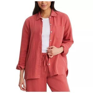 Jessica Simpson NWT Coral Gauze Blouse L